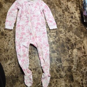Janie and Jack Pink Patterned Footie